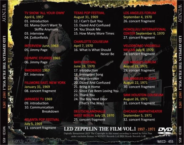 Photo2: LED ZEPPELIN - THE FILM VOL.1 1957 - 1971 DVD [WENDY] (2)