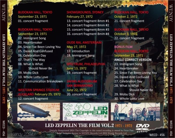 Photo2: LED ZEPPELIN - THE FILM VOL.2 1971 - 1972 DVD [WENDY] (2)