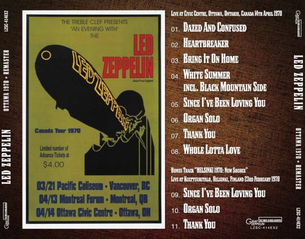 Photo2: LED ZEPPELIN - OTTAWA 1970 Remaster CD PROMOTIONAL [GRAF ZEPPELIN] ★★★STOCK ITEM★★★ (2)