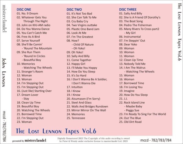 Photo2: JOHN LENNON - THE LOST LENNON TAPES VOL.6 3CD [MISTERCLAUDEL] (2)