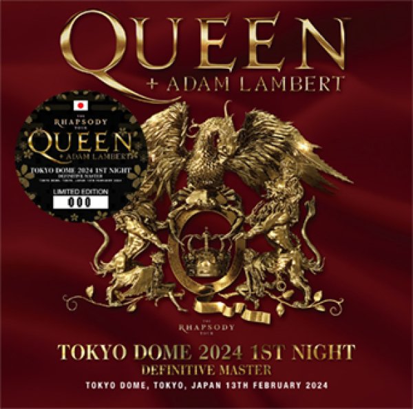 Photo1: QUEEN + ADAM LAMBERT - TOKYO DOME 2024 1ST NIGHT DEFINITIVE MASTER 2CD [Wardour-597] (1)