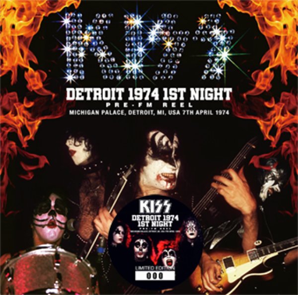 Photo1: KISS - DETROIT 1974 1ST NIGHT: PRE-FM REEL CD plus Bonus DVDR "DETROIT 1974: THE VIDEO" [ZODIAC 650] (1)