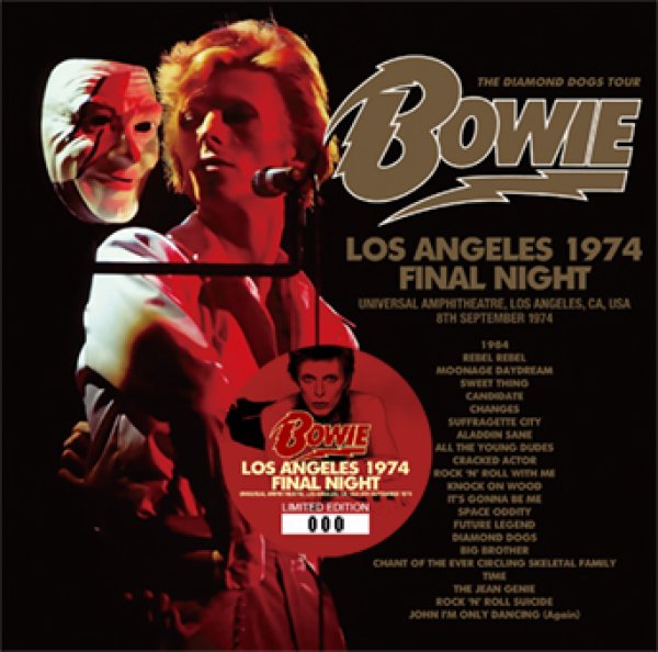 Photo1: DAVID BOWIE - LOS ANGELES 1974 FINAL NIGHT 2CD [Wardour-599] (1)