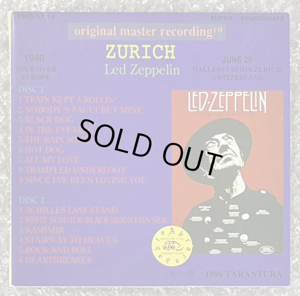 Photo2: LED ZEPPELIN - ZURICH 1980 2CD  [TARANTURA] ★★★STOCK ITEM / OUT OF PRINT / VERY RARE★★★ (2)