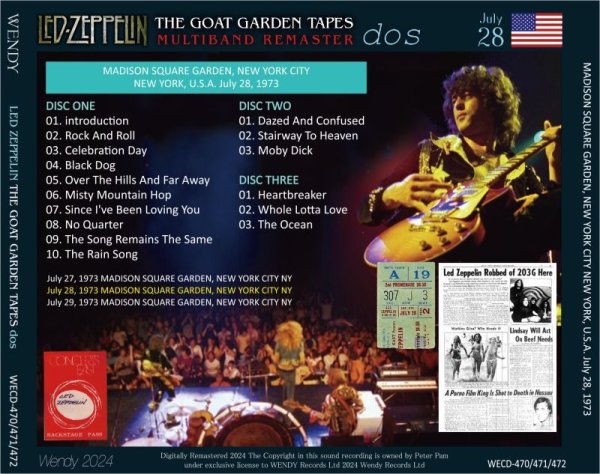 Photo2: LED ZEPPELIN - 1973 THE GOAT GARDEN TAPES dos 3CD [WENDY] (2)
