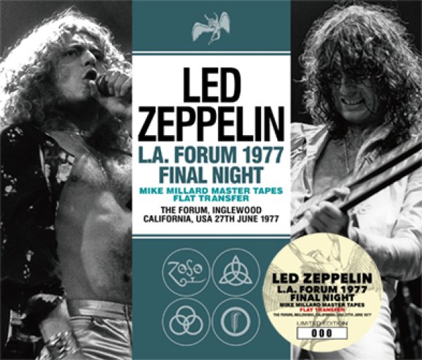 Photo1: LED ZEPPELIN - L.A. FORUM 1977 FINAL NIGHT MIKE MILLARD MASTER TAPES: FLAT TRANSFER 3CD ★★★STOCK ITEM / OUT OF PRINT / MEGA RARE★★★  (1)