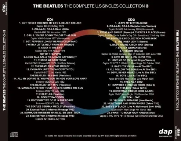 Photo2: THE BEATLES -  THE COMPLETE U.S.SINGLES COLLECTION 3 2CD [DAP] (2)