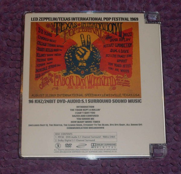 Photo2: LED ZEPPELIN - TEXAS INTERNATIONAL POP FESTIVAL 1969 CD + DVD AUDIO [EMPRESS VALLEY] ★★★STOCK ITEM / OUT OF PRINT ★★★ (2)