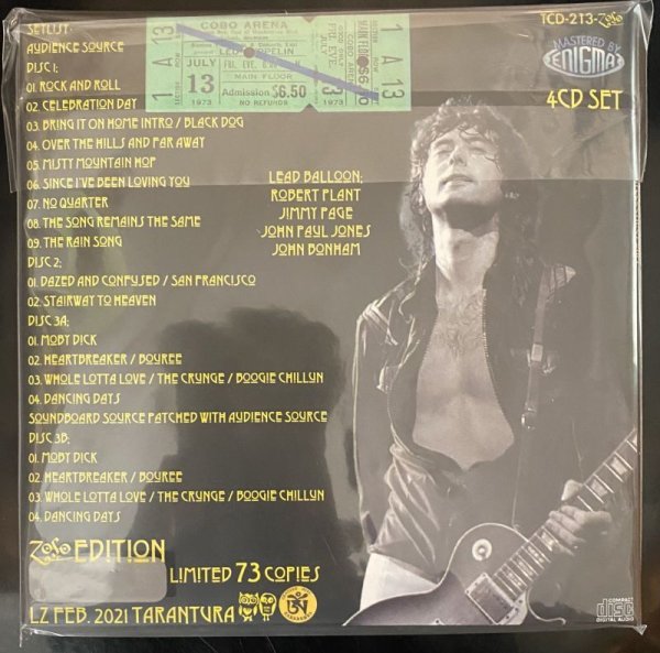 Photo2: LED ZEPPELIN - THE LAST DANCING DAZE IN ELECTRIC FORM 4CD PROMO PAGE EDITION  [TARANTURA] ★★★STOCK ITEM / PROMOTIONAL / OUT OF PRINT / VERY RARE★★★ (2)