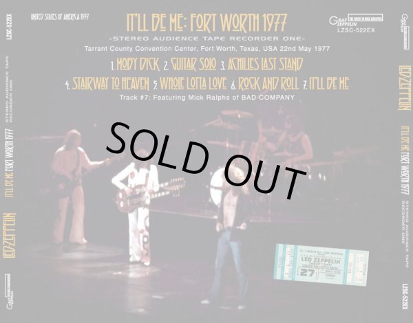 Photo2:  LED ZEPPELIN - IT'LL BE ME: FORT WORTH 1977 Stereo Audience Tape Recorder One CD PROMOTIONAL JAPAN ONLY [GRAF ZEPPELIN] ★★★STOCK ITEM★★★  (2)