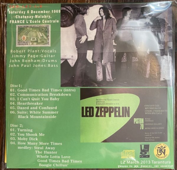 Photo2: LED ZEPPELIN - SECONDS AFTER CATCHING FIRE 2CD 3D COVERS LAST GIG 1969 [TARANTURA] ★★★STOCK ITEM / OUT OF PRINT / SPECIAL PRICE★★★ (2)