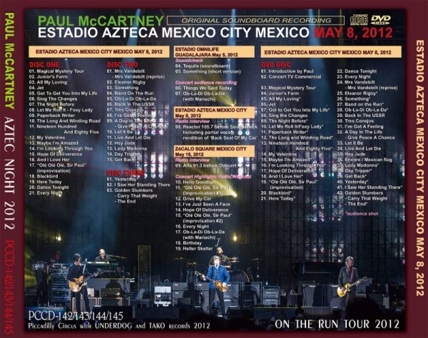 Photo2: PAUL McCARTNEY - AZTEC NIGHT 2012 2CD + DVD [PICCADILLY CIRCUS] (2)