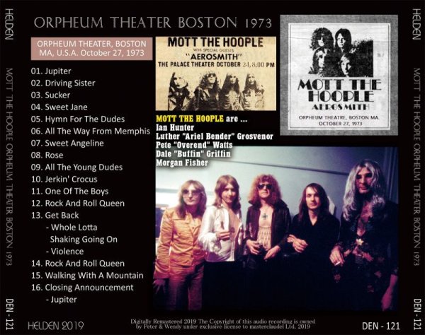 Photo2: MOTT THE HOOPLE - ORPHEUM THEATER BOSTON 1973 CD [SHAKUNTALA] (2)