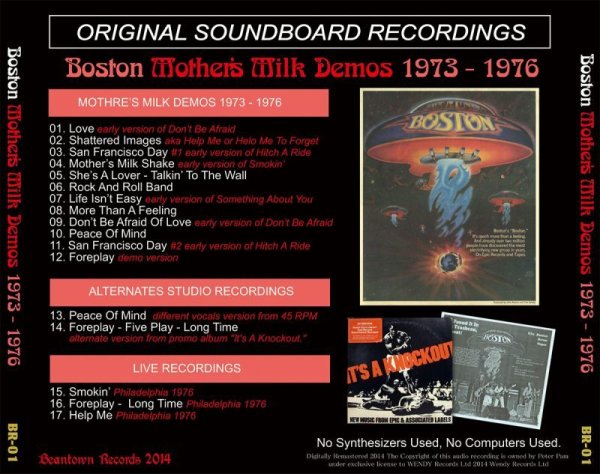 Photo2: BOSTON - MOTHER'S MILK DEMO CD [BEANTOWN RECORDS]  (2)