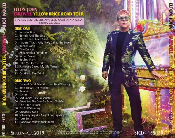 Photo2: ELTON JOHN - FAREWELL YELLOW BRICK ROAD IN LOS ANGELES 2CD [SHAKUNTALA] (2)