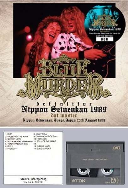 Photo1: BLUE MURDER - DEFINITIVE NIPPON SEINENKAN 1989 DAT MASTER 2CD plus Bonus DVDR "TOKYO 1989" [ZODIAC 669] (1)