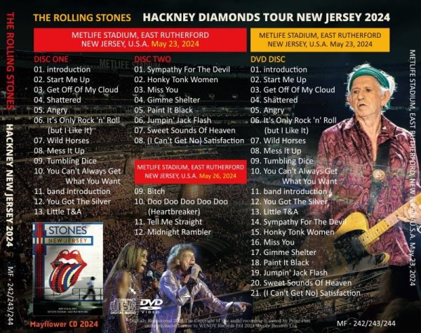 Photo2: THE ROLLING STONES - 2024 HACKNEY NEW JERSEY 2CD + DVD [MAYFLOWER] (2)