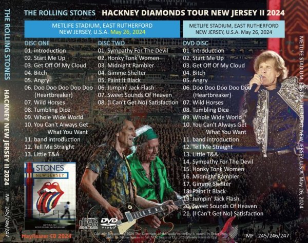 Photo2: THE ROLLING STONES - 2024 HACKNEY NEW JERSEY II 2CD + DVD [MAYFLOWER] (2)