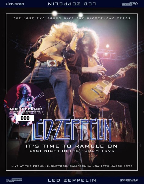 Photo1: LED ZEPPELIN - IT'S TIME TO RAMBLE ON: LAST NIGHT IN THE FORUM 1975 3CD  [GRAF ZEPPELIN] (1)