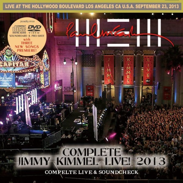 Photo1: PAUL McCARTNEY - COMPLETE JIMMY KIMMEL LIVE! CD + DVD [MISTERCLAUDEL] (1)