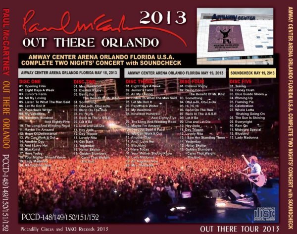 Photo2: PAUL McCARTNEY - OUT THERE ORLANDO 2013 5CD [PICCADILLY CIRCUS] (2)