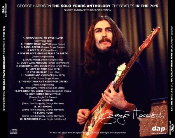 Photo2: GEORGE HARRISON - THE SOLO YEARS ANTHOLOGY : PROMOTIONAL SINGLES AND RARE TRACKS  CD [DAP] (2)