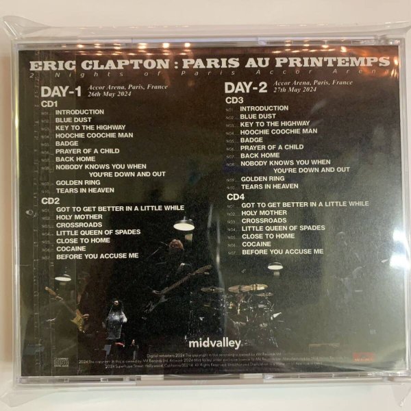 Photo2: ERIC CLAPTON - PARIS AU PRINTEMPS 2024 4CD [MID VALLEY]  (2)