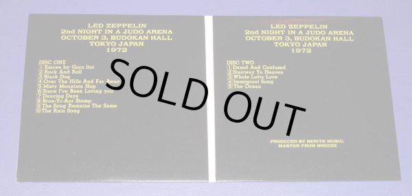 Photo3: LED ZEPPELIN - 2ND NIGHT IN A JUDO ARENA 2CD MUST HAVE [TARANTURA] ★★★STOCK ITEM / OUT OF PRINT / VERY RARE★★★ (3)