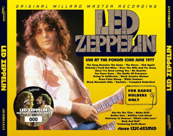 Photo1: LED ZEPPELIN - FOR BADGE HOLDERS ONLY: ORIGINAL MILLARD MASTER RECORDING 4CD [GRAF ZEPPELIN] (1)