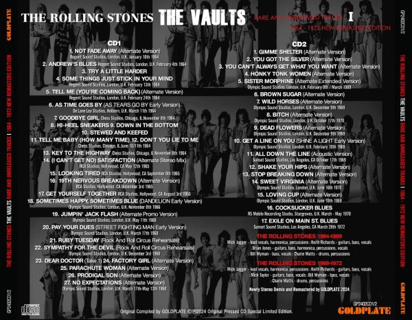 Photo2: THE ROLLING STONES - THE VAULTS I : RARE AND UNRELEASED TRACKS 1964-1972 NEW REMASTERS EDITION 2CD [GOLDPLATE] ★★★STOCK ITEM / HOT SPRING SALE★★★ (2)