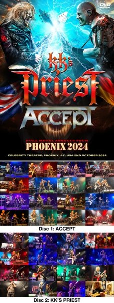 Photo1: KK'S PRIEST / ACCEPT - PHOENIX 2024 2DVDR [Shades 2102] (1)