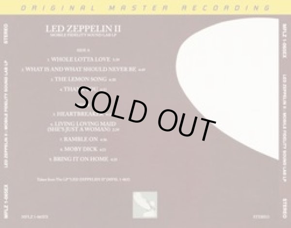 Photo2: LED ZEPPELIN - LED ZEPPELIN II: MOBILE FIDELITY SOUND LAB LP CD PROMOTIONAL AVAILABLE ONLY IN JAPAN [GRAF ZEPPELIN] ★★★STOCK ITEM / SPECIAL PRICE / RARE ITEM ★★★ (2)