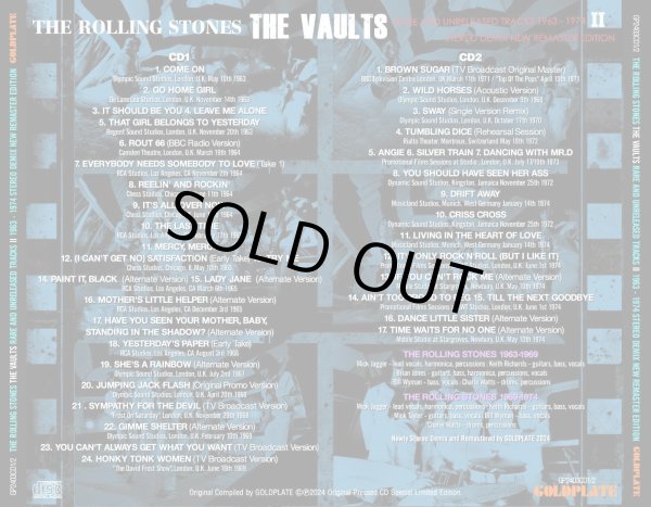 Photo2: THE ROLLING STONES - THE VAULTS II : RARE AND UNRELEASED TRACKS 1963-1974 NEW REMASTERS EDITION 2CD [GOLDPLATE] ★★★STOCK ITEM / HOT SPRING SALE★★★ (2)
