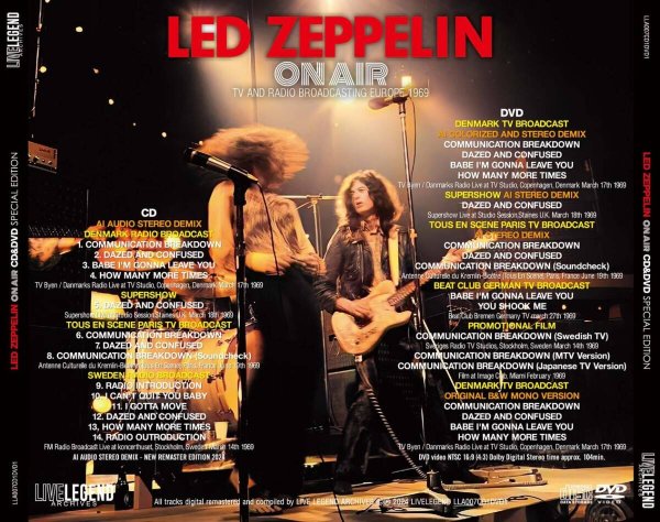 Photo2: LED ZEPPELIN - ON AIR : TV AND RADIO BROADCASTING EUROPE 1969 = CD & DVD SPECIAL EDITION [LIVELEGEND] ★★★STOCK ITEM★★★ (2)