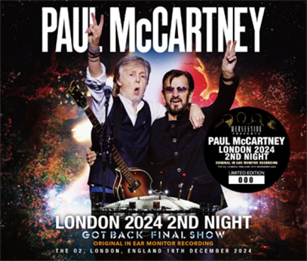 Photo1: PAUL McCARTNEY - LONDON 2024 2ND NIGHT ‘GOT BACK’ FINAL SHOW: ORIGINAL IN EAR MONITOR RECORDING 3CD [Merseyside 014] (1)