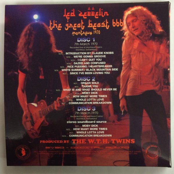 Photo3: LED ZEPPELIN -  THE GREAT BEAST 666 MONTREUX 1970 3CD BOX SET [EMPRESS VALLEY] ★★★STOCK ITEM / OUT OF PRINT / VERY RARE★★★ (3)