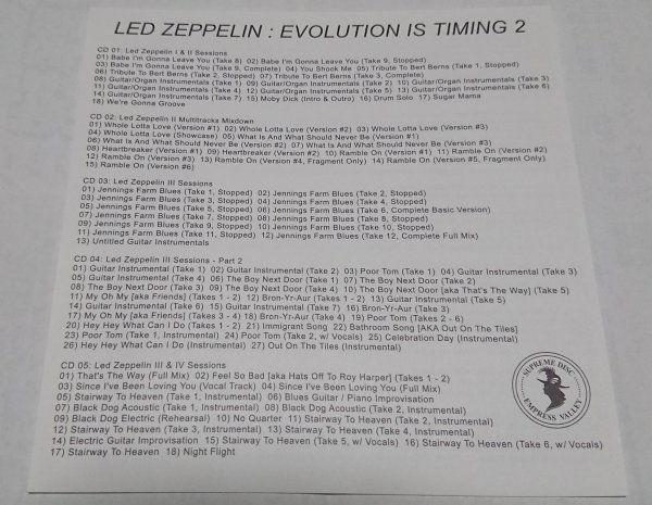 Photo3: LED ZEPPELIN -  EVOLUTION IS TIMING 2  1969-1979 15CD BOX EDITION [EMPRESS VALLEY] ★★★STOCK ITEM / OUT OF PRINT / VERY RARE★★★ (3)