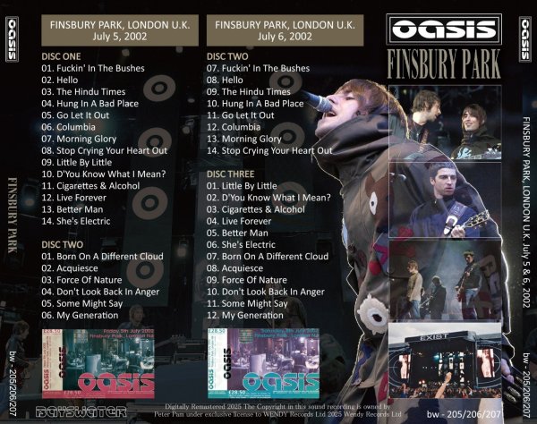 Photo2: OASIS - 2002 FINSBURY PARK 5CD [BAYSWATER] (2)