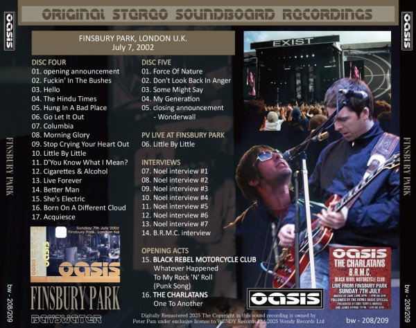 Photo4: OASIS - 2002 FINSBURY PARK 5CD [BAYSWATER] (4)