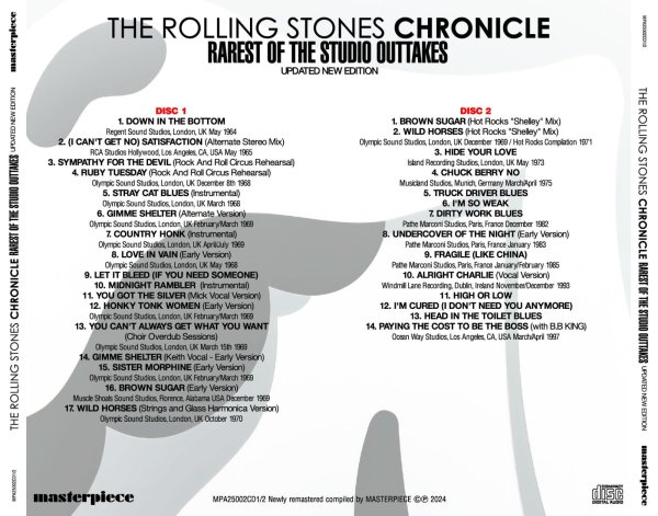 Photo2: THE ROLLING STONES - CHRONICLE -RAREST OF THE STUDIO OUTTAKE S 2CD [MASTERPIECE] (2)
