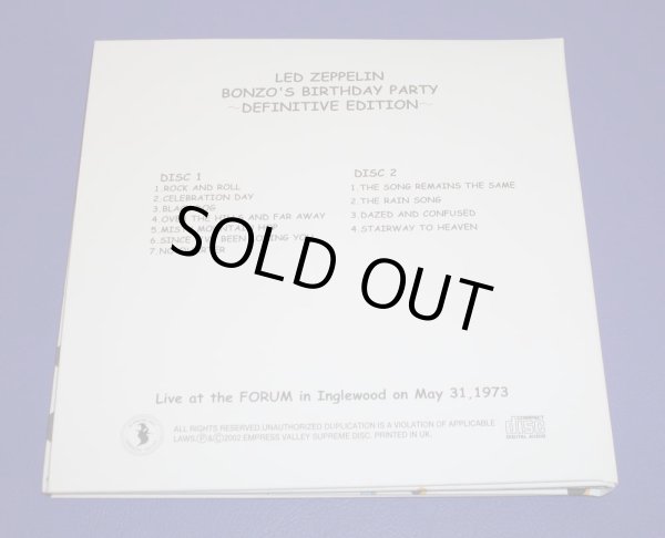 Photo2: LED ZEPPELIN - BONZO'S BIRTHDAY PARTY - DEFINITIVE EDITION 2CD SOUNDOBARD  [EMPRESS VALLEY] ★★★STOCK ITEM / OUT OF PRINT★★★ (2)