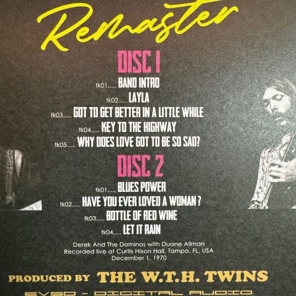 Photo4: DEREK & THE DOMINOS - SOUL MATES TWIN FLAMES REMASTER 2CD [EMPRESS VALLEY] (4)