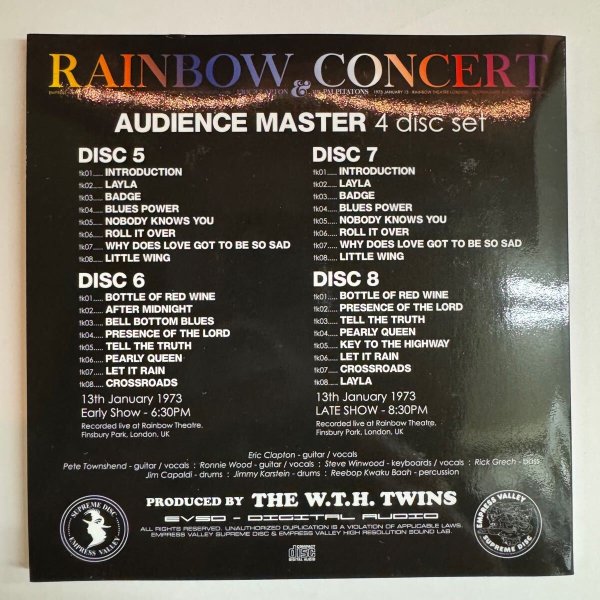 Photo6: ERIC CLAPTON -  RAINBOW CONCERT 8CD + BONUS DVD AUDIO [EMPRESS VALLEY] ★★★STOCK ITEM / OUT OF PRINT★★★ (6)