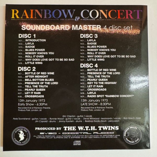 Photo4: ERIC CLAPTON -  RAINBOW CONCERT 8CD + BONUS DVD AUDIO [EMPRESS VALLEY] ★★★STOCK ITEM / OUT OF PRINT★★★ (4)