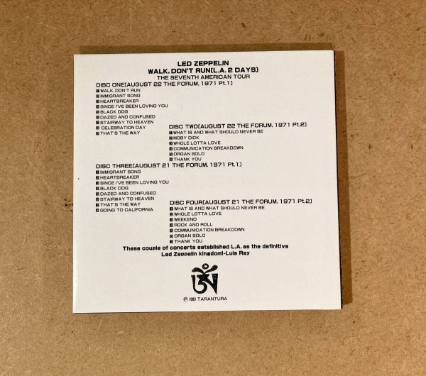 Photo2: LED ZEPPELIN - WALK DON'T RUN - L.A. 2 DAYS 4CD  [TARANTURA] ★★★STOCK ITEM / OUT OF PRINT / VERY RARE★★★ (2)