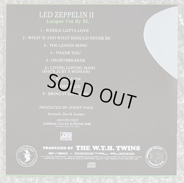 Photo2: LED ZEPPELIN - II: LACQUER CUT BY RLCD [EMPRESS VALLEY] ★★★STOCK ITEM / OUT OF PRINT★★★ (2)