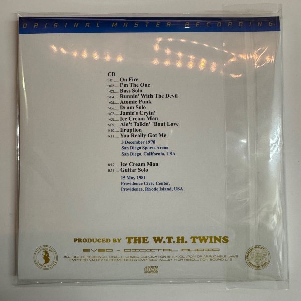 Photo2: VAN HALEN - 1978 SAN DIEGO NIGHT 1978 World Tour CD [EMPRESS VALLEY] (2)