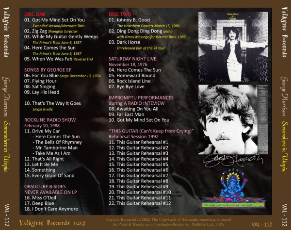 Photo2: GEORGE HARRISON - SOMEWHERE IN UTOPIA 2CD [VALKYRIE RECORDS] (2)