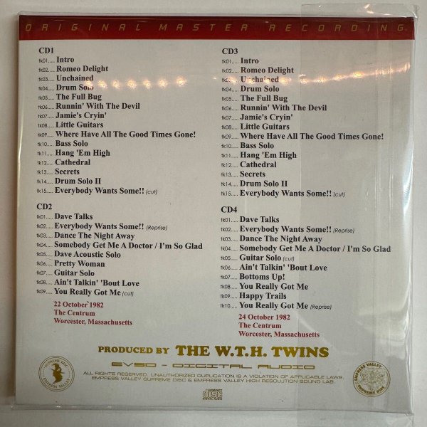 Photo2: VAN HALEN - WORCHESTER NIGHT 4CD [EMPRESS VALLEY] (2)