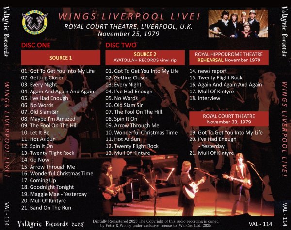 Photo2: PAUL McCARTNEY - 1979 LIVERPOOL LIVE 2CD [VALKYRIE RECORDS] (2)